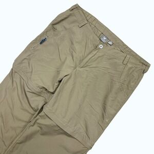 White Sierra Convertible Hiking Pants Zip Shorts Beige Mens XL 27 Inseam Nylon